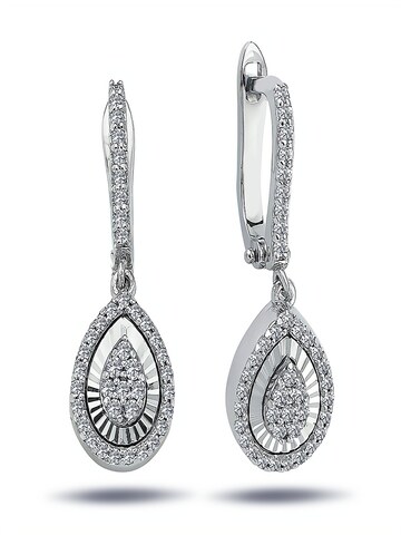 EinStein Diamant Earrings 'Tropfen Diamanten Ohrhänger Weißgold' in Gold: front