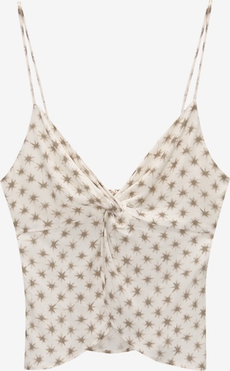 Pull&Bear Toppi värissä taupe / valkoinen, Tuotenäkymä