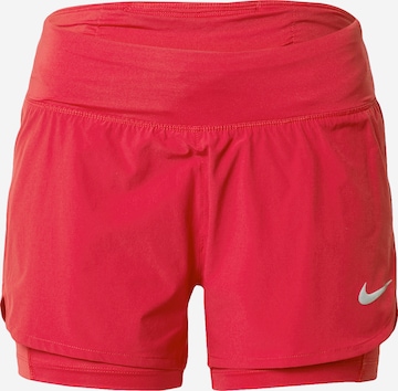 NIKE Workout Pants 'Eclipse' in Red: front