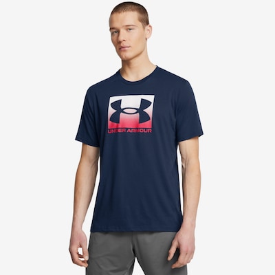 UNDER ARMOUR Functioneel shirt in de kleur Donkerblauw / Rood / Wit, Productweergave