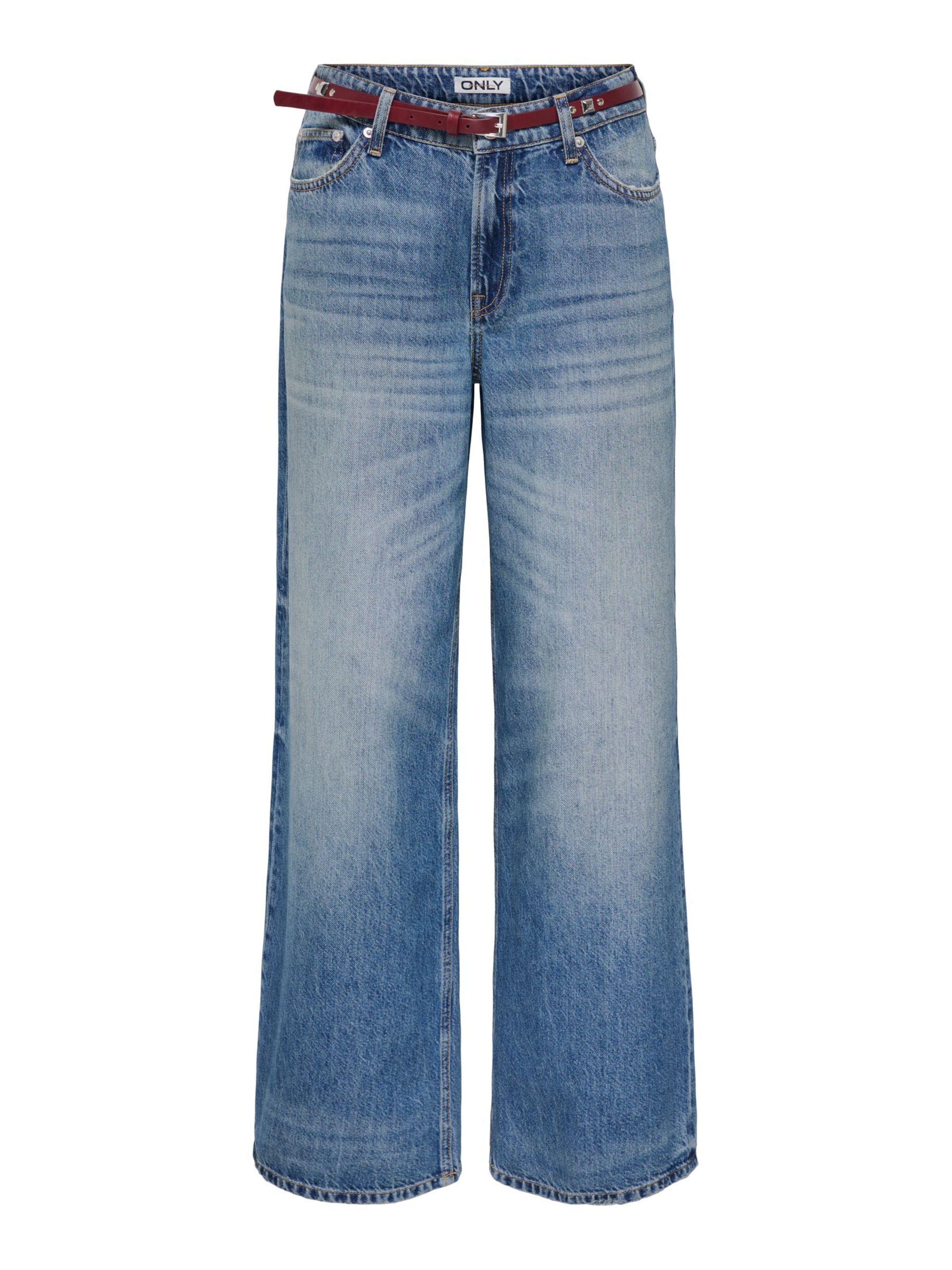 ONLY Wide leg Jeans 'ONLCharlot' in Blauw: voorkant