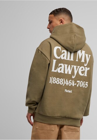 MARKET Sweatshirt 'Call My Lawyer' in Brown: front