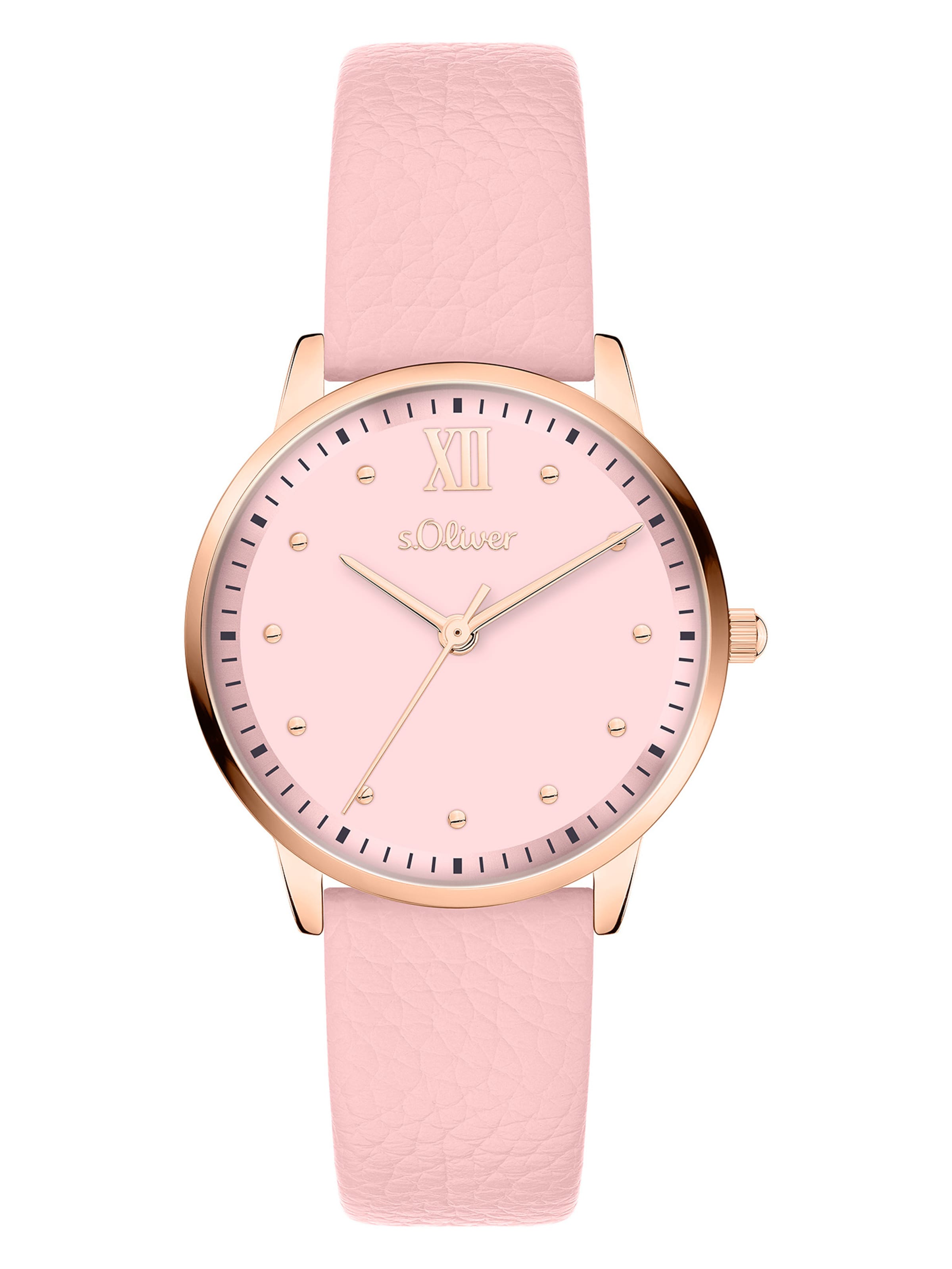 s.Oliver Analog Watch in Pink: front