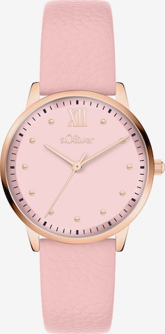 s.Oliver Analog Watch in Pink: front