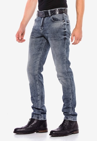 CIPO & BAXX Slimfit Jeans 'Gridlock' in Blau