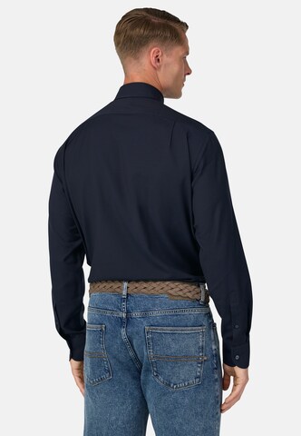 Boggi Milano Comfort fit Button Up Shirt in Blue