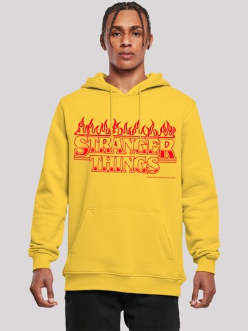 F4NT4STIC Sweatshirt 'Stranger Things Flames Netflix TV Series' in Gelb: Vorderseite