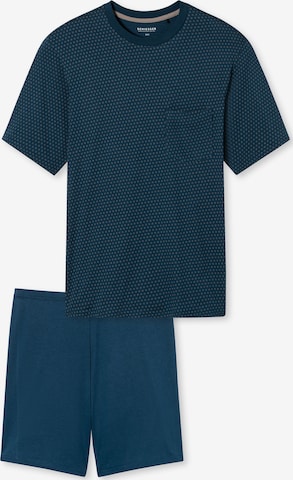 SCHIESSER - Pijama corto 'Comfort Essentials' en azul: frente