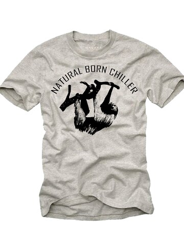 MAKAYA Shirt 'BornChiller' in Grey: front