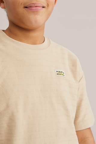 WE Fashion T-Shirt 'Puerto Montana' in Beige