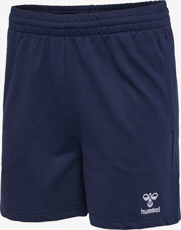 Hummel Regular Workout Pants 'GO 2.0' in Blue: front