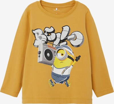 NAME IT Skjorte 'Jansi Minions' i blå / gul / svart / hvit, Produktvisning