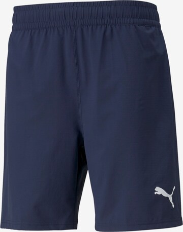 PUMA Regular Workout Pants 'TeamFINAL' in Blue: front
