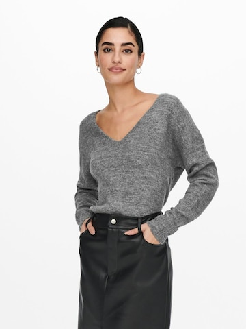 JDY Sweater 'Elanora' in Grey: front