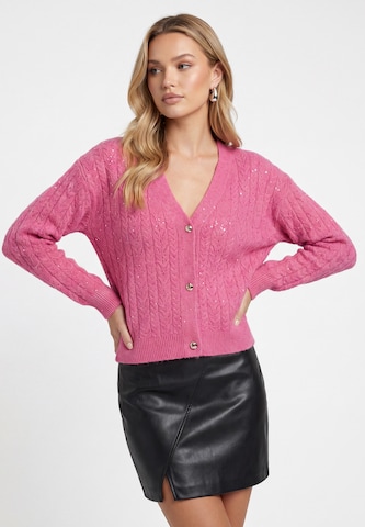 faina - Casaco de malha 'Festive' em rosa: frente