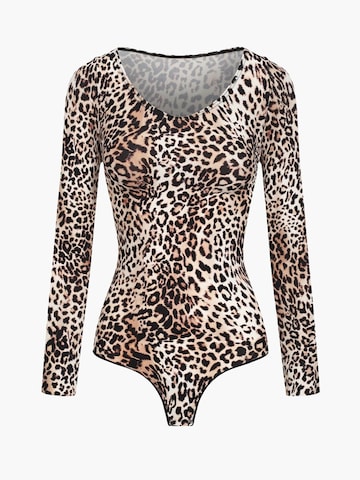 Body modelant 'Bodysuit Sculpting Shapewear Longsleeve mit String' cfab (formerly creamy fabrics) en beige : devant