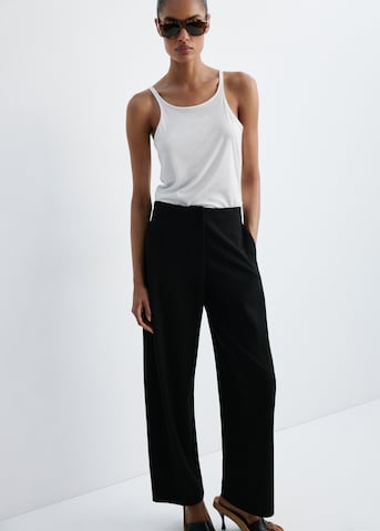 Wide leg Pantaloni 'MIRO' de la MANGO pe negru