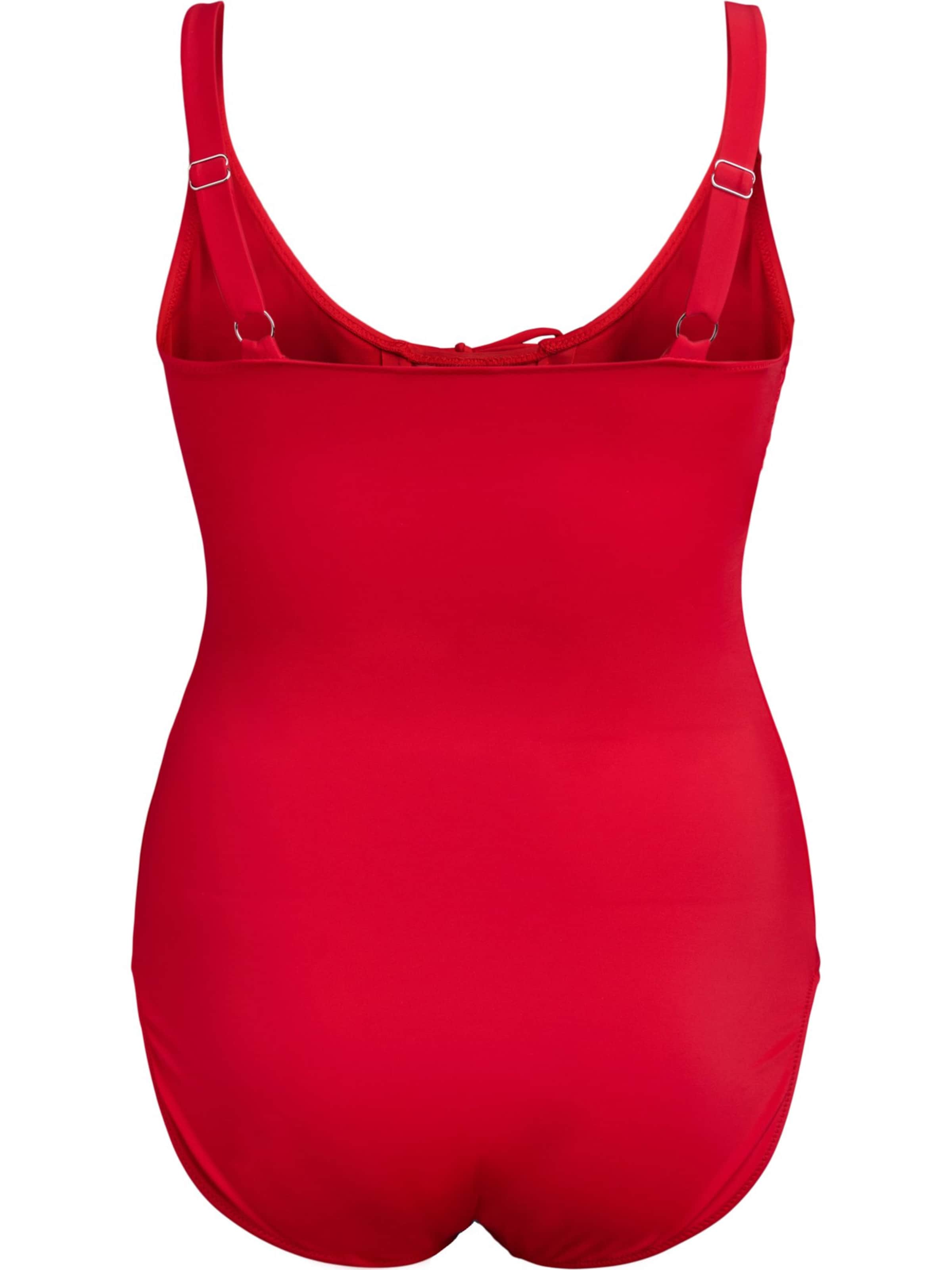Zizzi Бюстие Бански костюм в червено