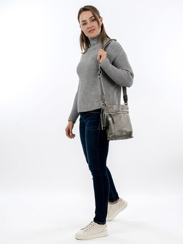 Borsa a spalla ' E&N Belli ' di Emily & Noah in argento: frontale