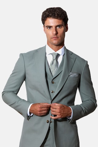 Real Guys Set Krawatte mit passendem Einstecktuch in Grün