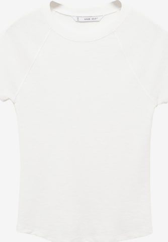 MANGO Koszulka 'MUSCAT' w kolorze biały: przód