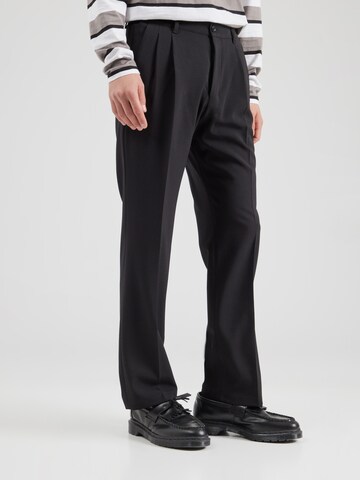 Regular Pantalon à pince 'Leek' DRYKORN en noir : devant