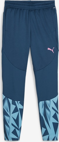 Coupe slim Pantalon de sport 'IndividualFINAL' PUMA en bleu : devant