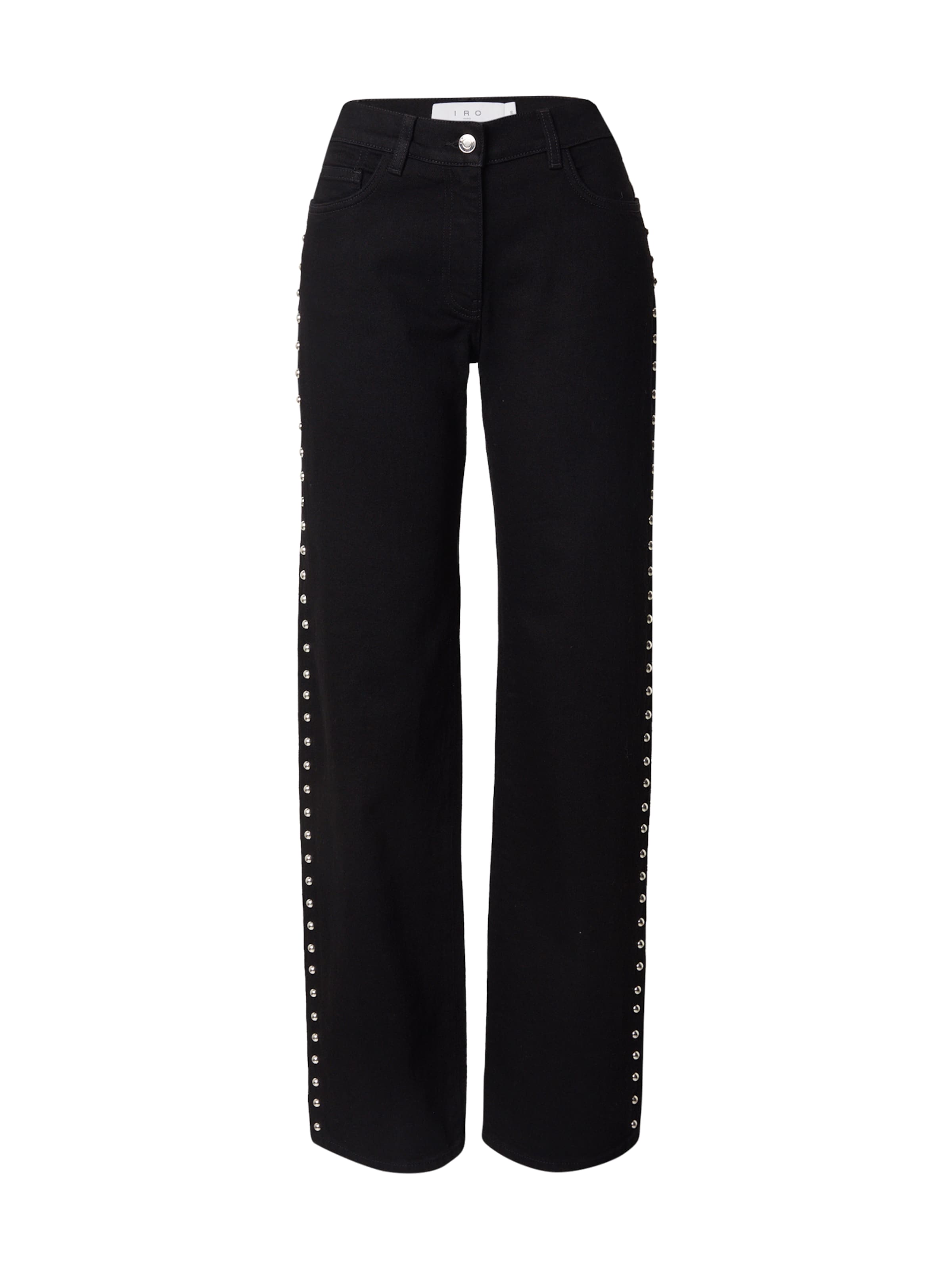 IRO Loosefit Džíny 'THESS' – černá: přední strana