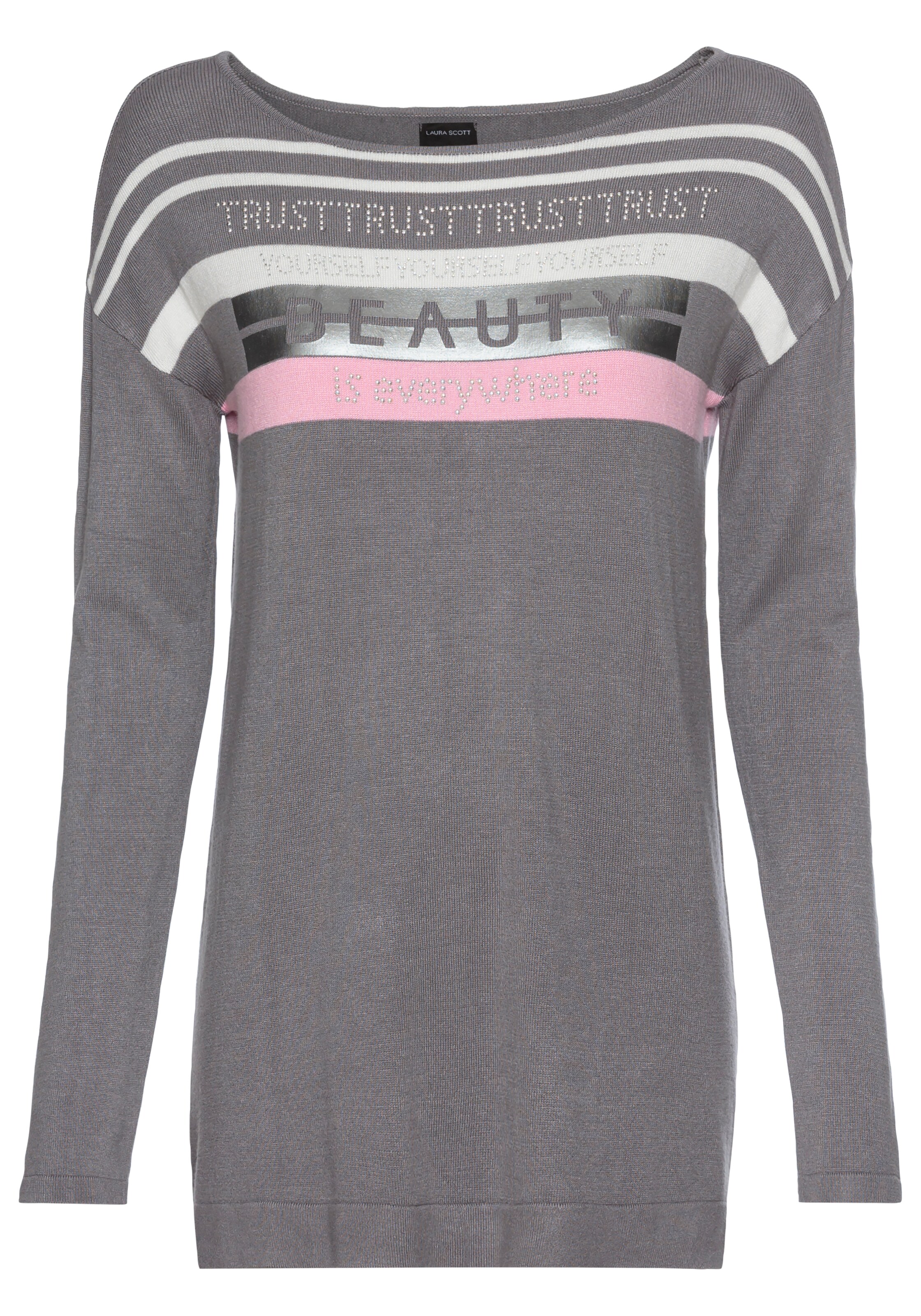 LAURA SCOTT Sweater in Grey: front