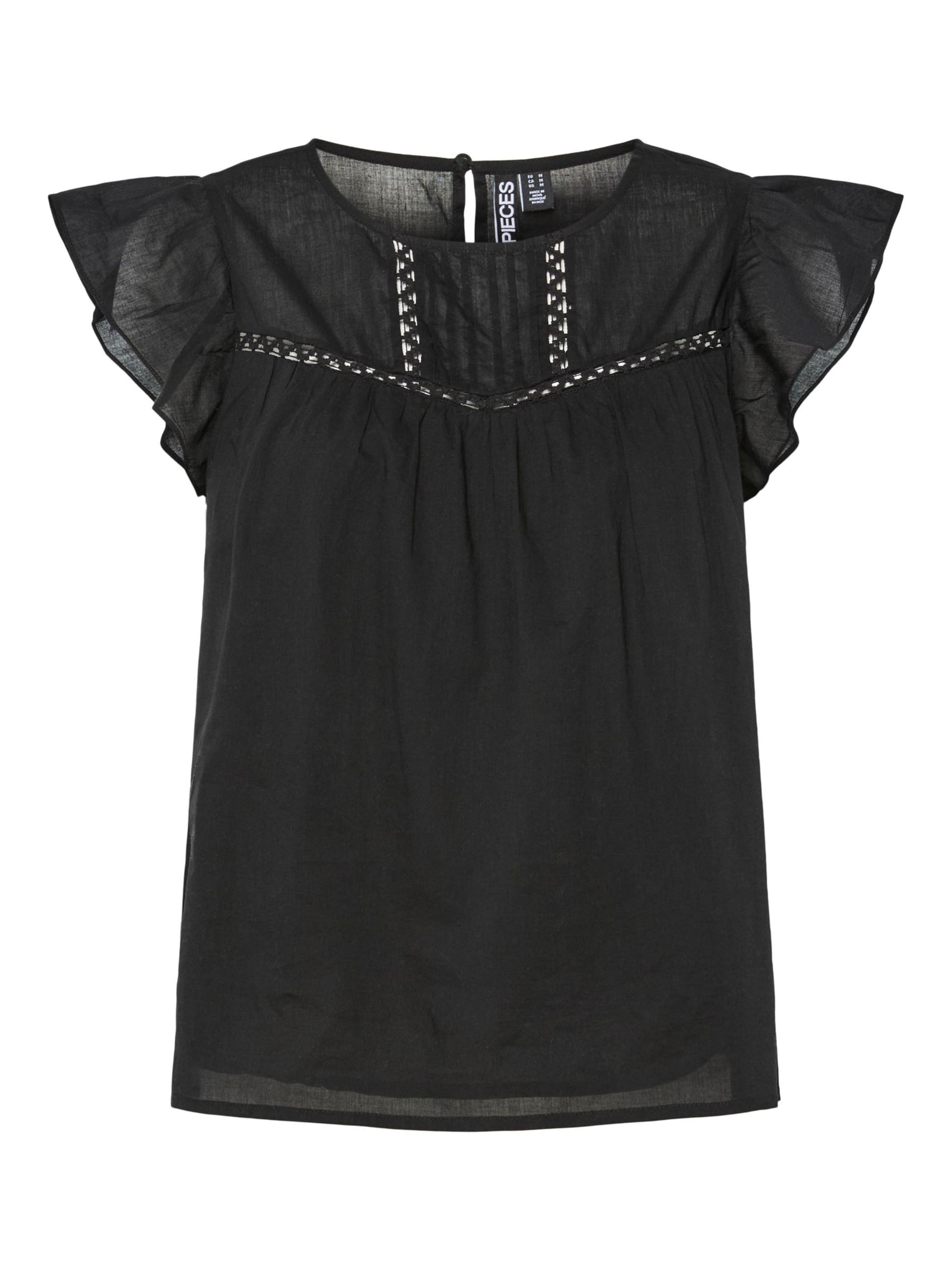 T-shirt 'PCAstrid' PIECES en noir : devant