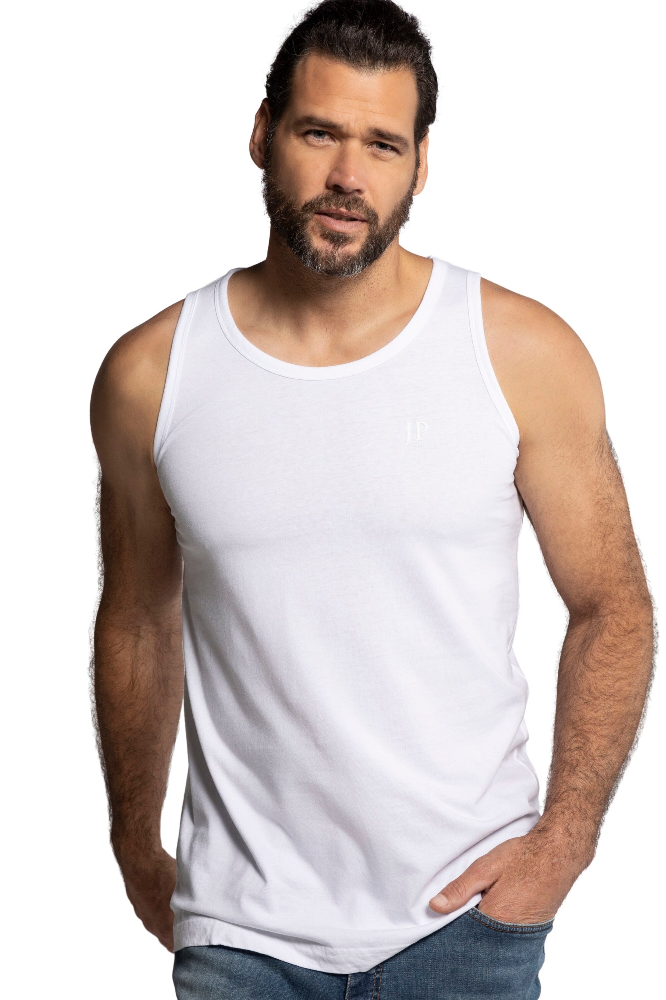 JP1880 Shirt in Weiß: Vorderseite