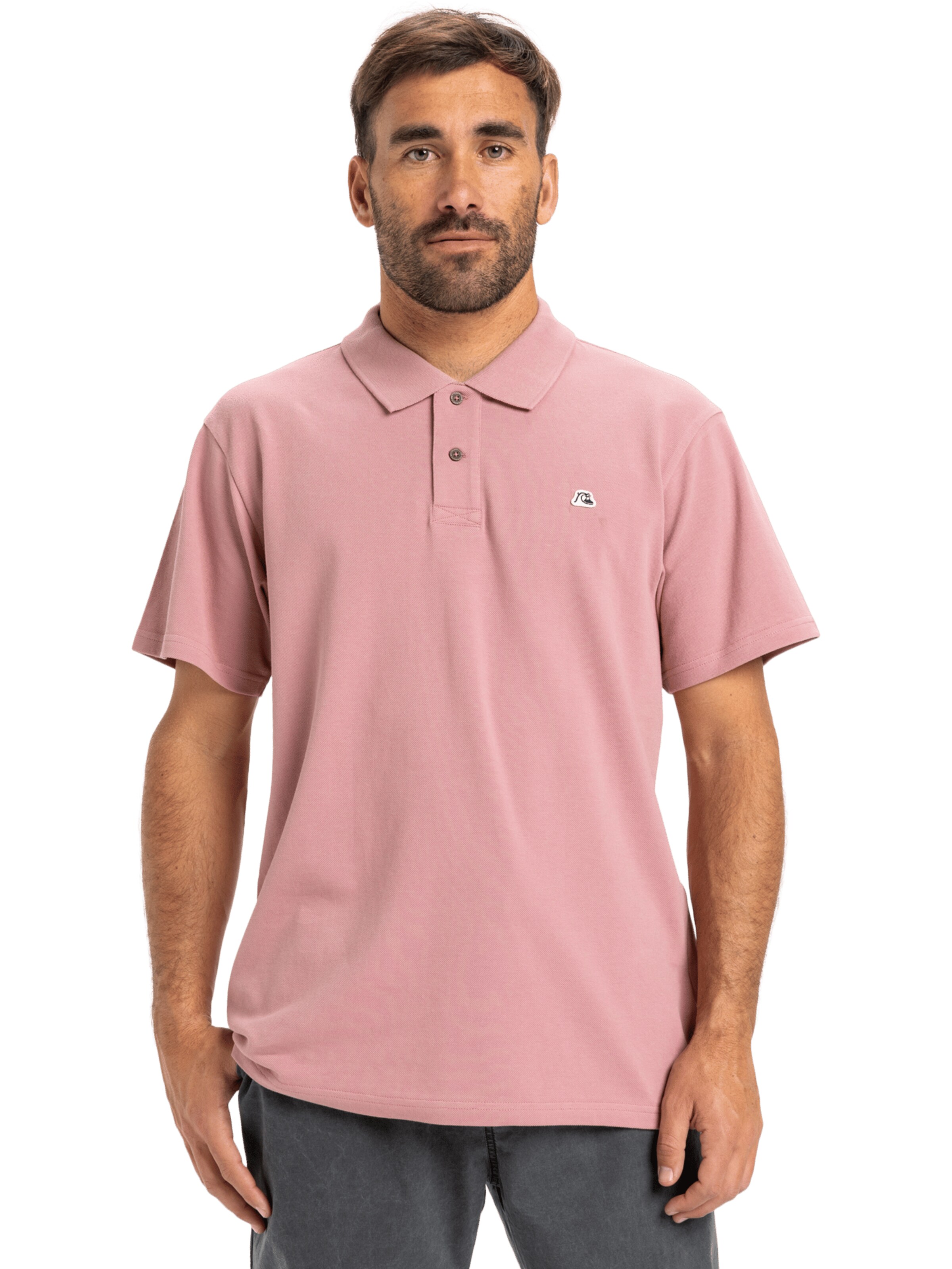 QUIKSILVER Poloshirt 'DNA' in Pink: Vorderseite