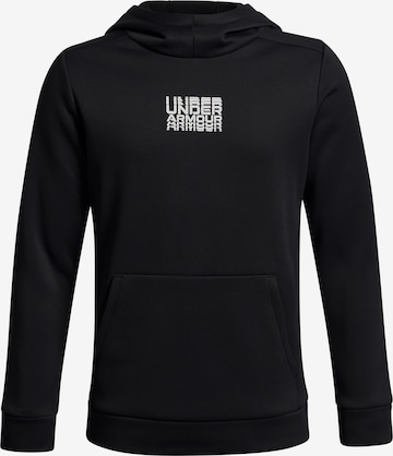 UNDER ARMOUR Sports sweatshirt in Black: front