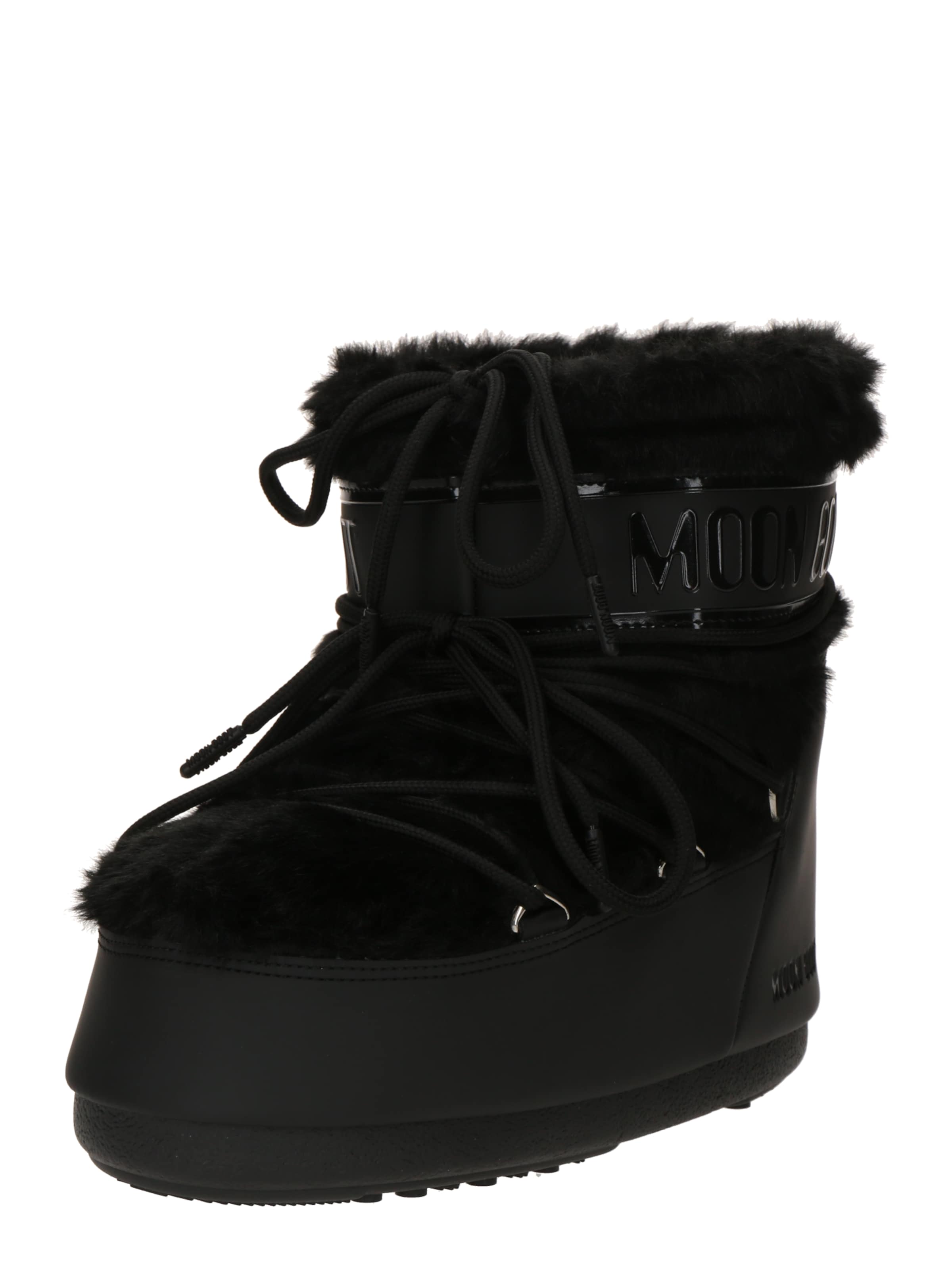 Bocanci de zăpadă de la MOON BOOT pe negru: față