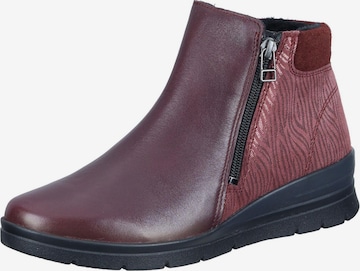 Comfortabel Stiefelette in Rot: Vorderseite