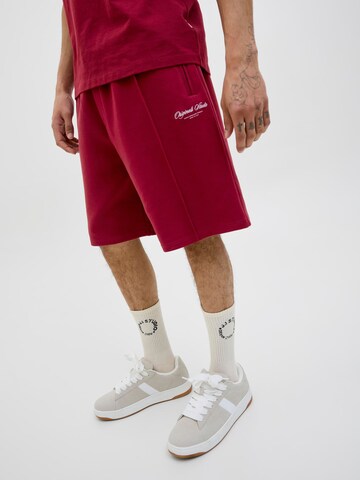 Wide Leg Pantalon JACK & JONES en rouge