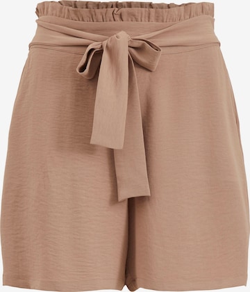 VILA Regular Trousers 'Rasha' in Brown: front