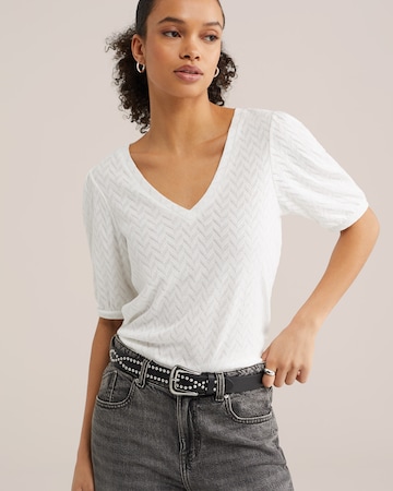 WE Fashion Sweter w kolorze biały: przód