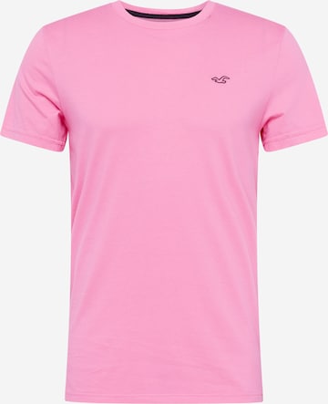 T-Shirt HOLLISTER en rose : devant