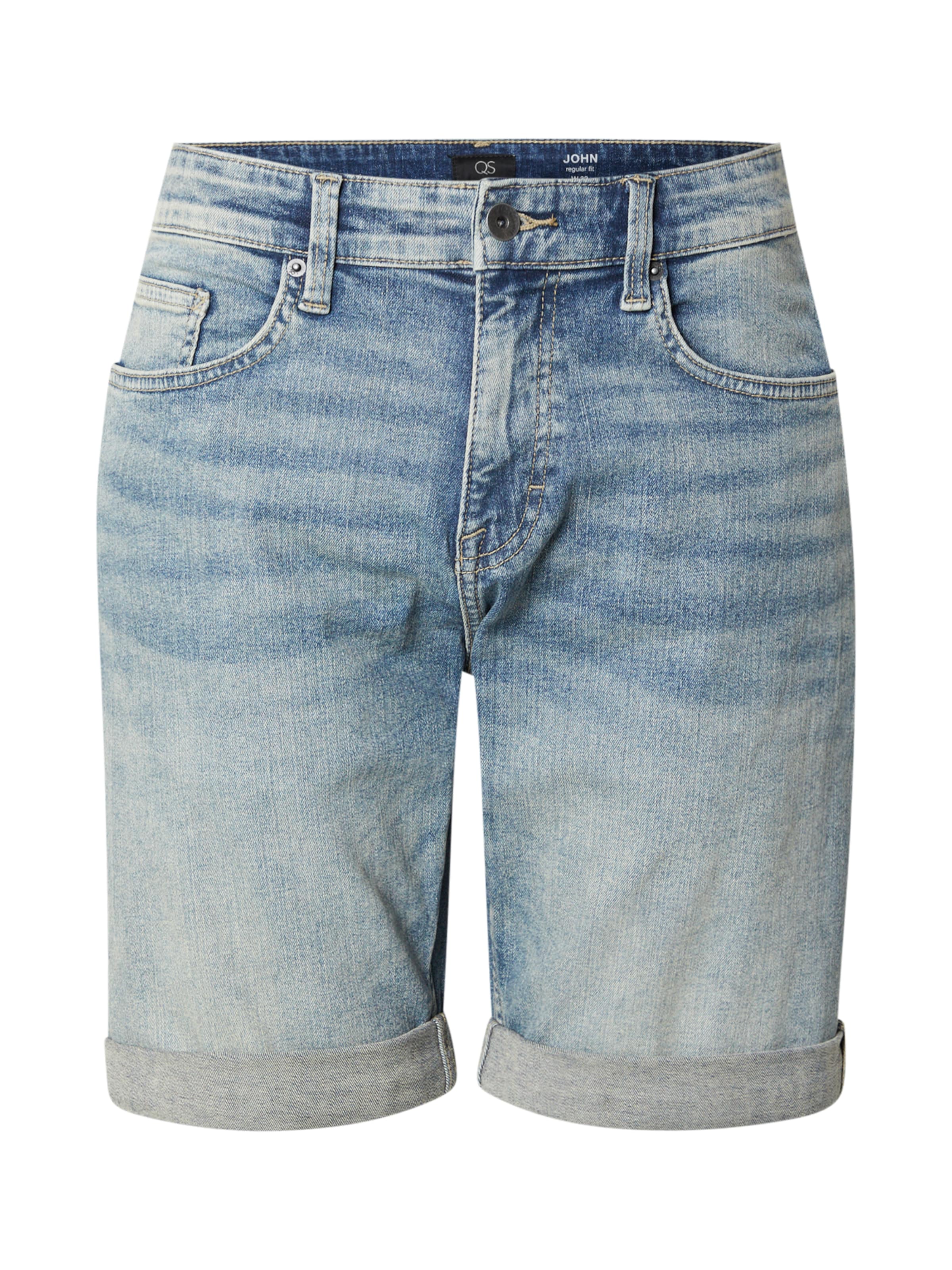 QS Regular Jeans i blå: framsida