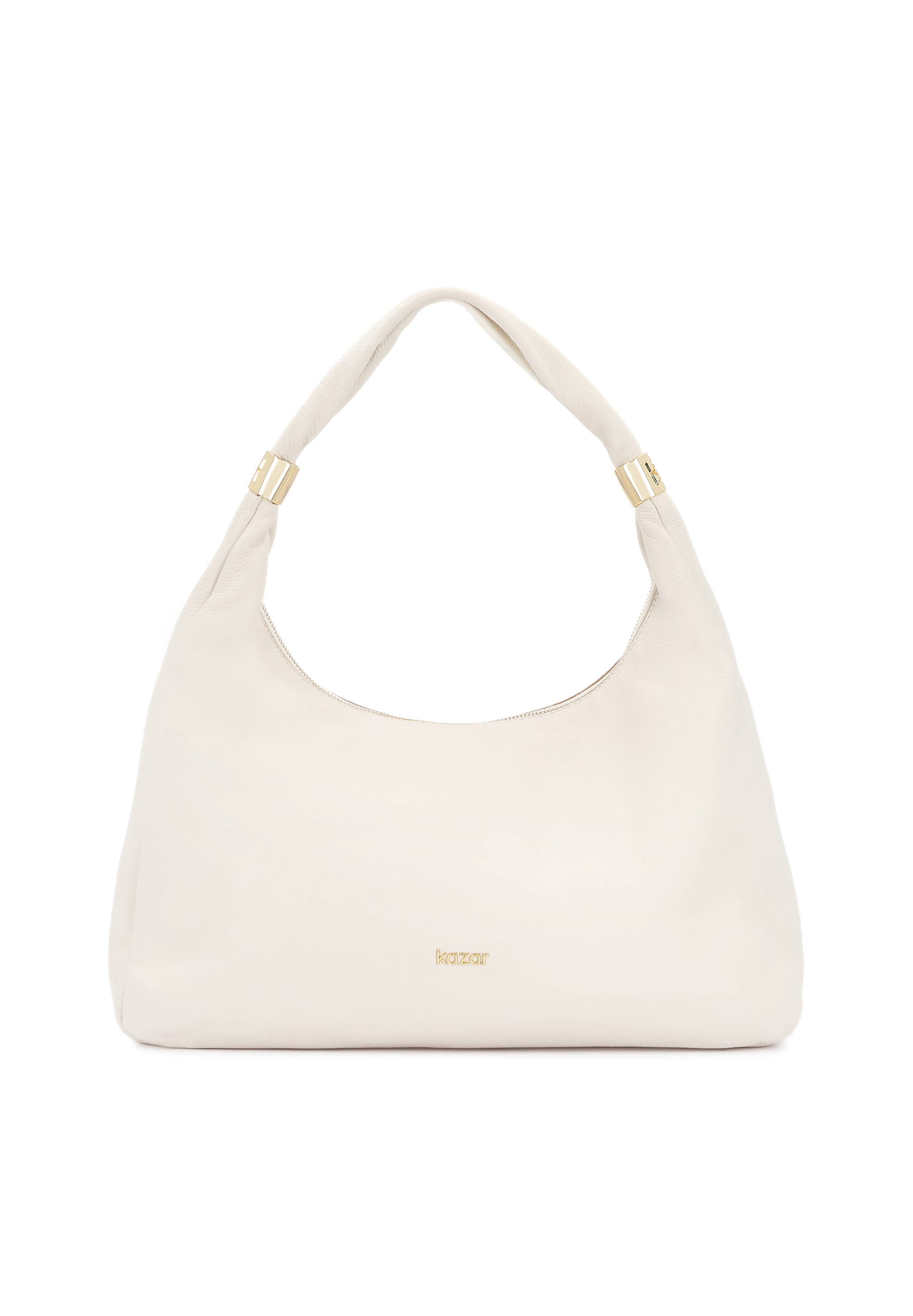 Borsa a spalla di Kazar in bianco: frontale
