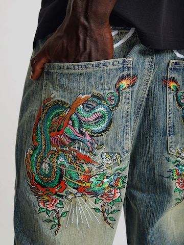 Ed Hardy Wide Leg Jeans i blå