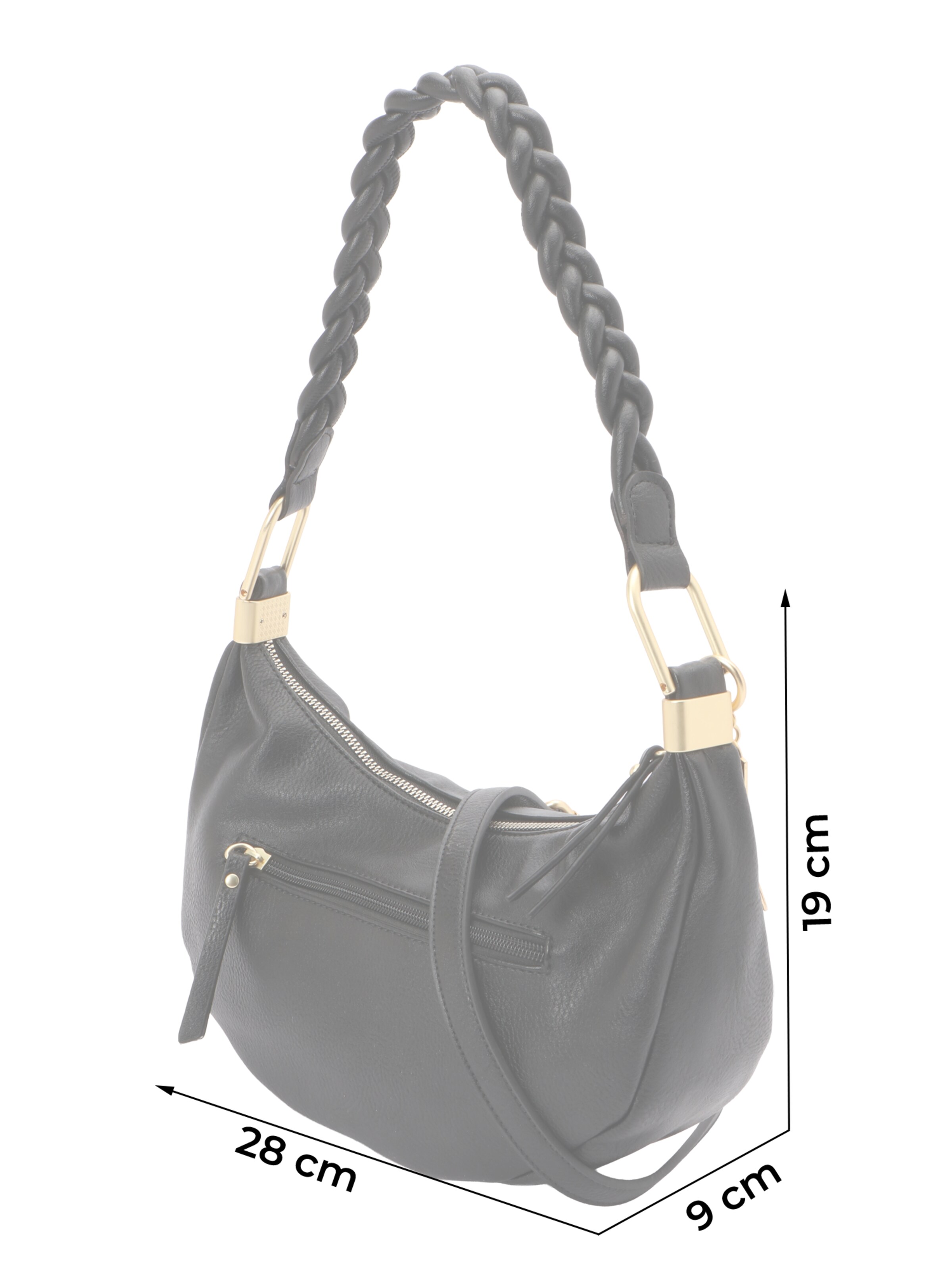 Borsa a spalla 'Judith' di Emily & Noah in nero