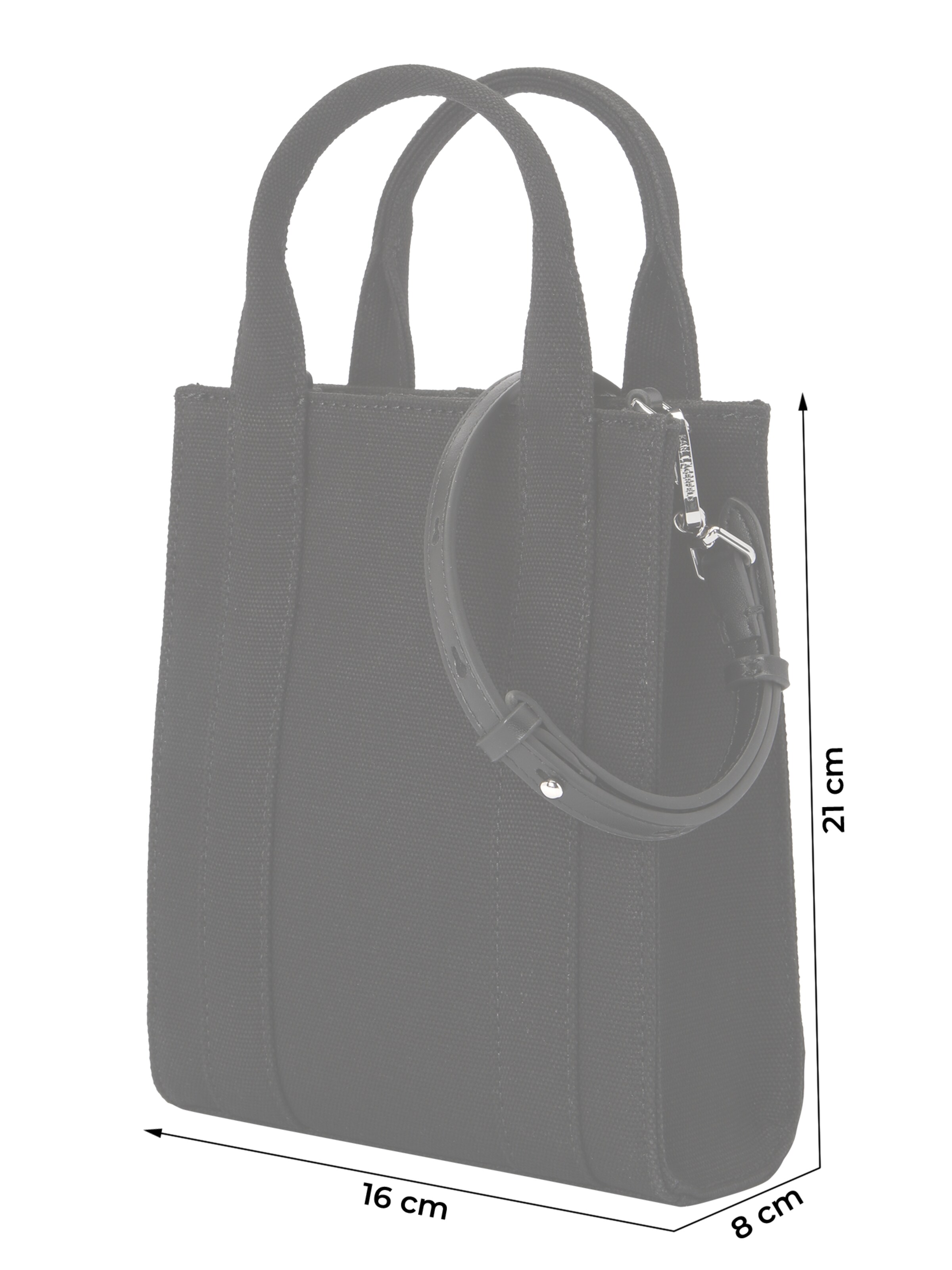 Karl Lagerfeld Käsilaukku 'Rue St-Guillaume' värissä musta