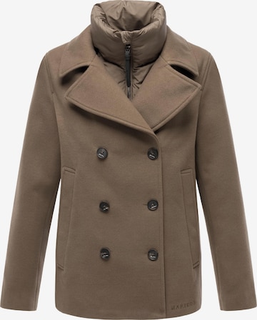 Manteau mi-saison MARIKOO en marron : devant