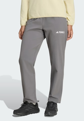 Regular Pantalon outdoor 'Liteflex' ADIDAS TERREX en gris : devant