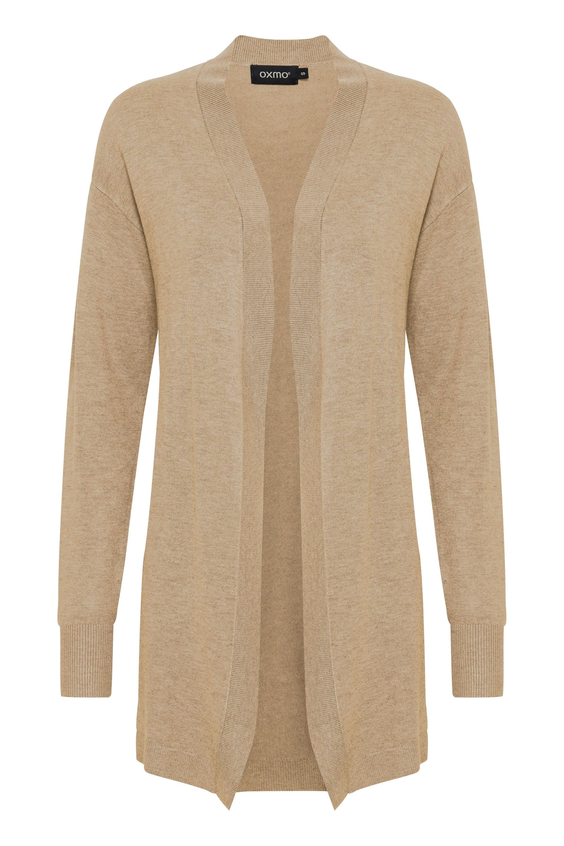 Oxmo Gebreid vest 'Kat' in de kleur Beige, Productweergave