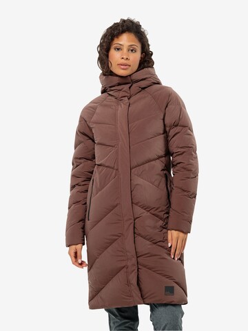 JACK WOLFSKIN - Sobretudo outdoor 'Marienplatz' em castanho: frente