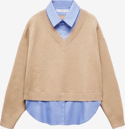 MANGO Sweter 'Chiara' w kolorze jasnoniebieski / jasnobrązowym, Podgląd produktu