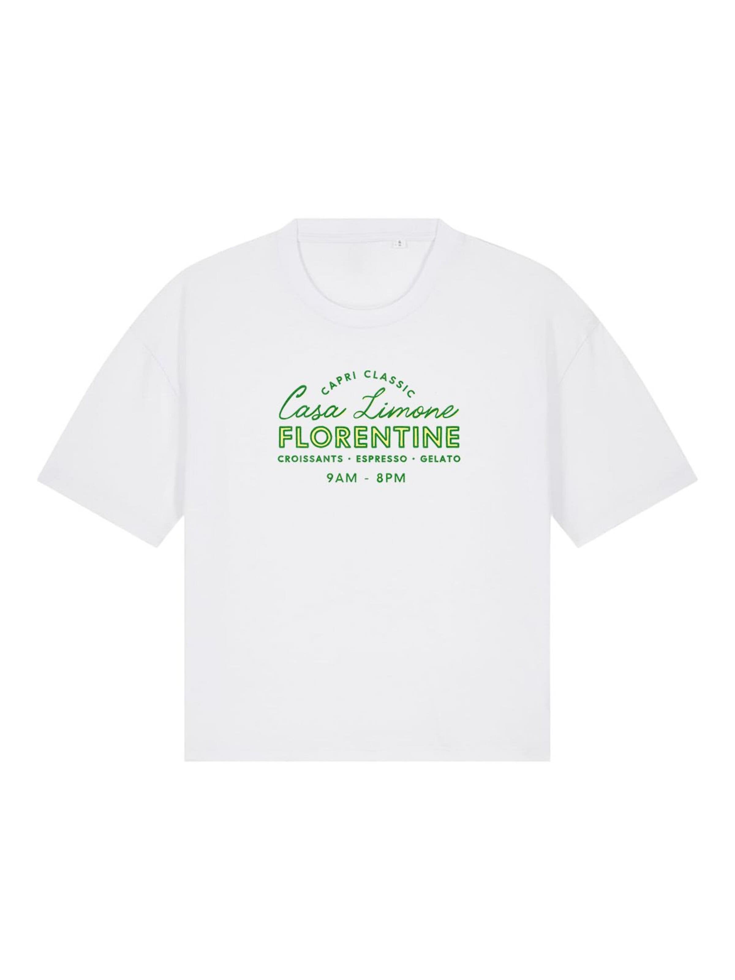 Kultgut Shirt 'Casa Limone'‌‌‌‌‌‌ in Weiß: Vorderseite